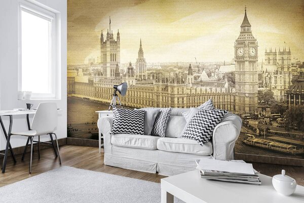 Fototapet - Westminter - Vintage (254x184 cm)