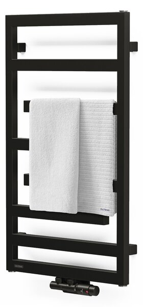 Oltens Flamma calorifer de baie decorativ 88x50 cm negru mat 55014300