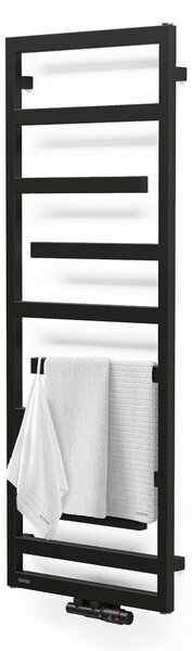 Oltens Flamma calorifer de baie decorativ 139x50 cm negru mat 55016300