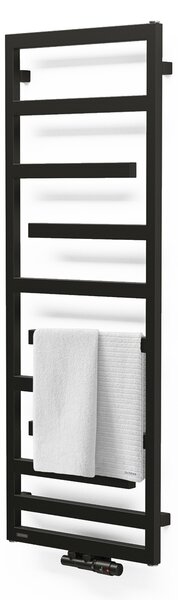 Oltens Flamma calorifer de baie decorativ 139x50 cm negru mat 55016300