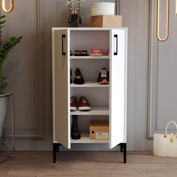 Dulap Pantofi Model Kylan, Alb