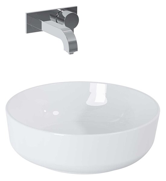 Elita Lorca lavoar 41.5x41.5 cm rotund de blat alb luciu RE040420048060