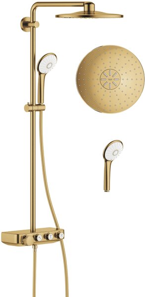 Grohe Euphoria set de duș perete cu termostat cu duș de ploaie Brushed Cool Sunrise 26507GN0