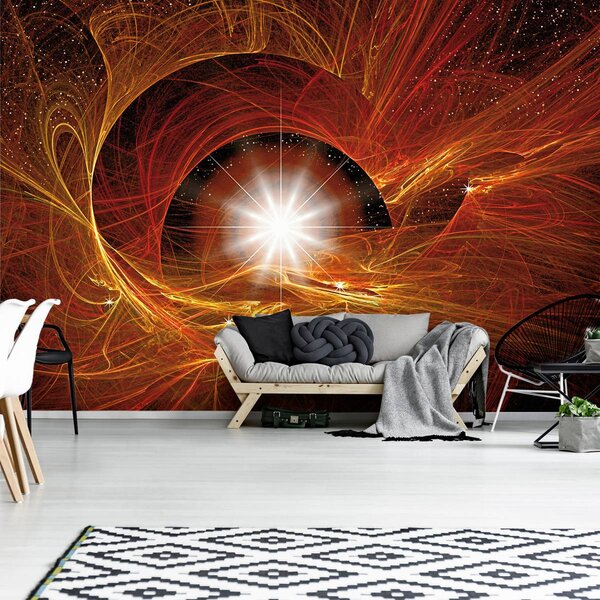 Fototapet - Abstract auriu Supernova (254x184 cm)