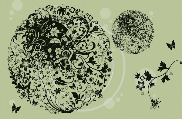 Fototapet - Arta florală - abstract (152,5x104 cm)