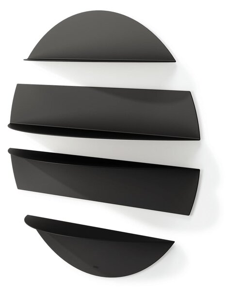 Rafturi negre 4 buc. din metal 76 cm Solis – Umbra