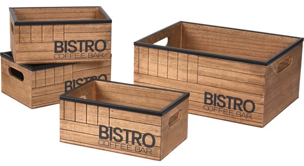 Set 4 lăzi pentru fructe și legume Bistro