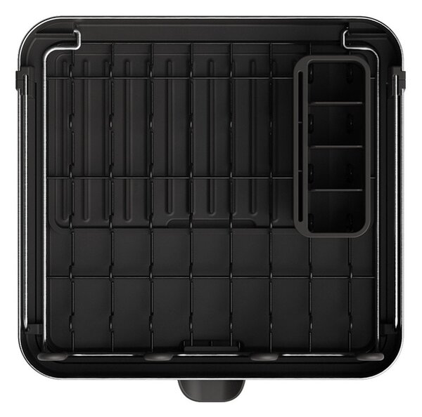 Scurgător de vase negru ajustabil din plastic 35,5x38 cm Extend Steel Plus – Joseph Joseph
