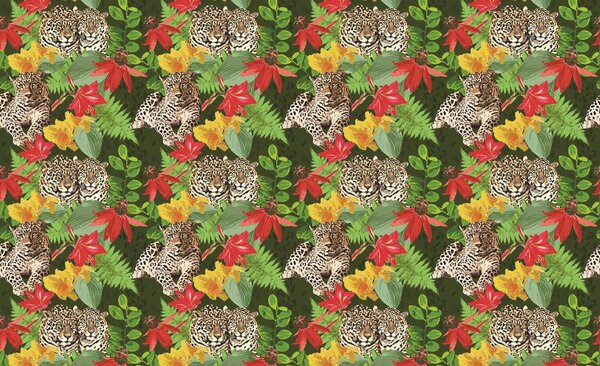 Fototapet - Leopard în junglă (152,5x104 cm)