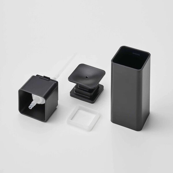Dozator de săpun lichid negru autoadeziv din plastic 230 ml Film Hook – YAMAZAKI