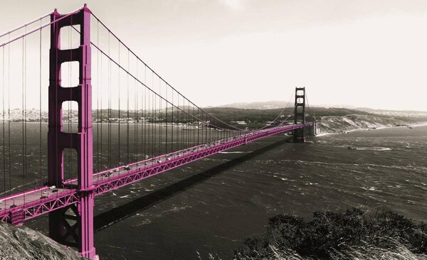 Fototapet - Pod- Golden Gate (152,5x104 cm)