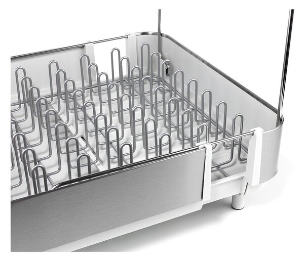 Scurgător de vase argintiu ajustabil din plastic 35,5x38 cm Extend Steel Plus – Joseph Joseph