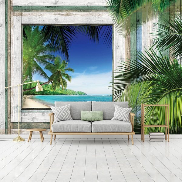 Fototapet - Plajă, mare, nisip (152,5x104 cm)
