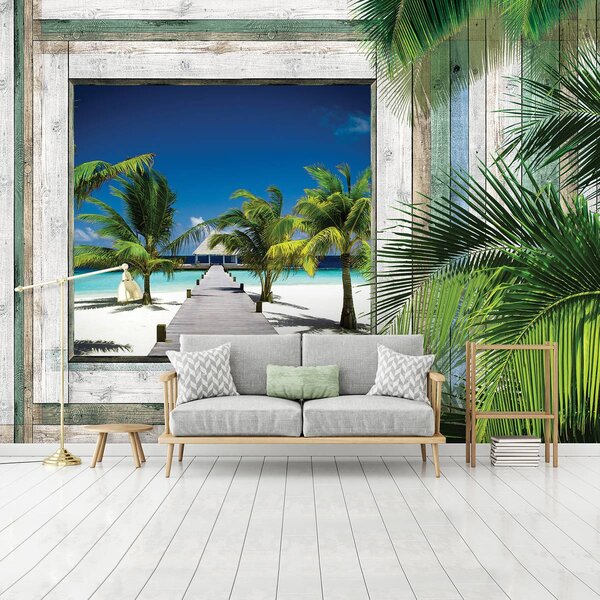 Fototapet - Plajă, mare, nisip (152,5x104 cm)