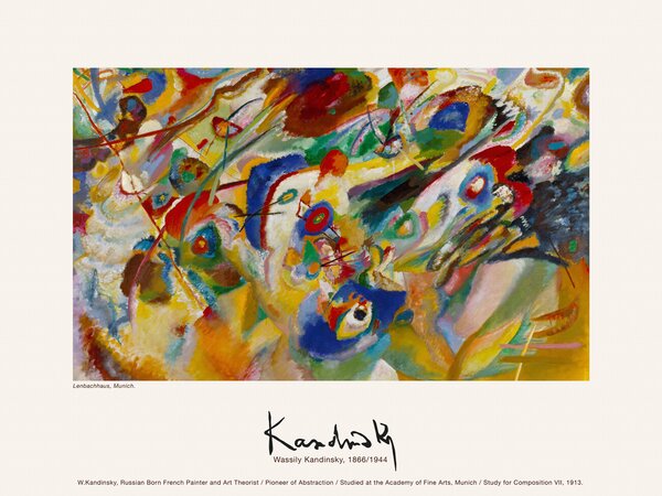Artă imprimată Composition VII (Vintage Abstract) - Wassily Kandinsky, (40 x 30 cm)