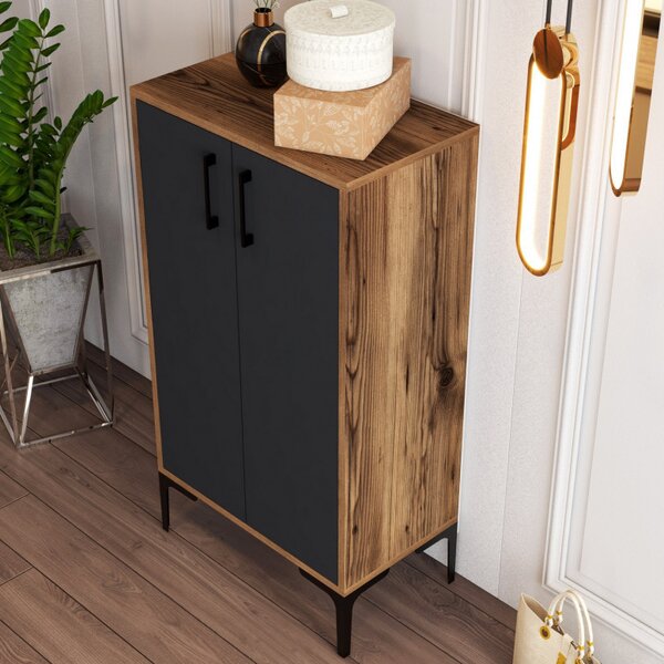 Dulap Pantofi Model Kylan, Nuc/Antracit