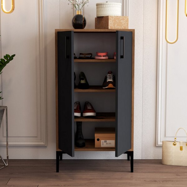 Dulap Pantofi Model Kylan, Nuc/Antracit