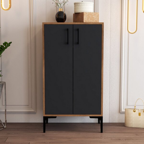 Dulap Pantofi Model Kylan, Nuc/Antracit