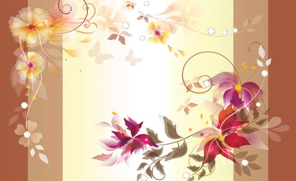 Fototapet - Arta din flori - abstact (152,5x104 cm)