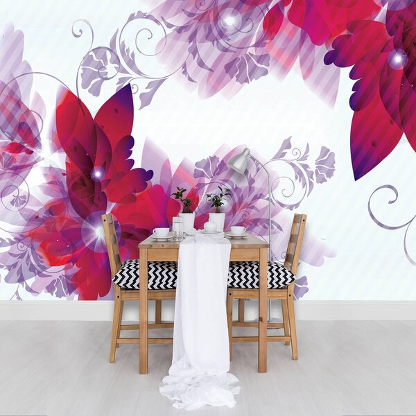 Fototapet - Arta din flori - abstact (152,5x104 cm)