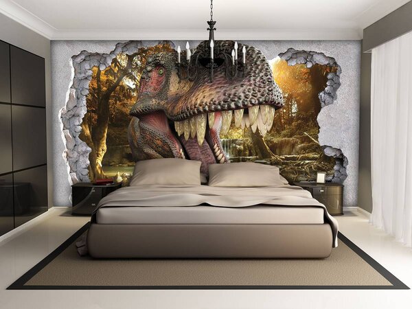 Fototapet - Gaură - dinozaur (152,5x104 cm)
