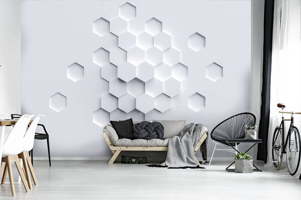 Fototapet - Hexagon (152,5x104 cm)