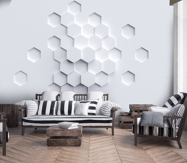 Fototapet - Hexagon (152,5x104 cm)