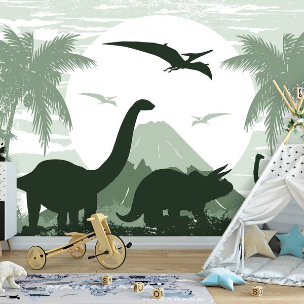 Fototapet - Dinozauri verzi (152,5x104 cm)