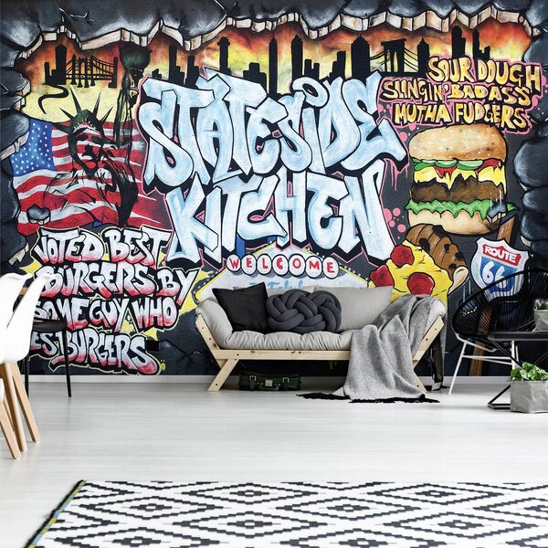 Fototapet - Cel mai bun burger - Graffiti (152,5x104 cm)