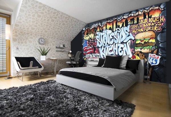 Fototapet - Cel mai bun burger - Graffiti (152,5x104 cm)