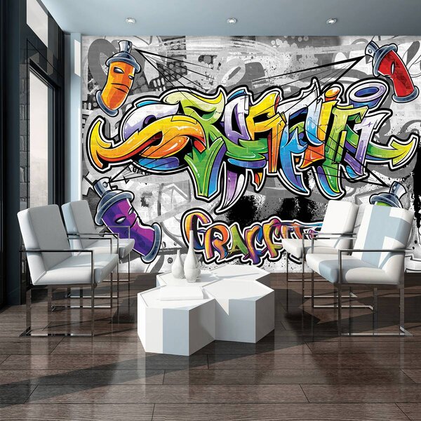 Fototapet - Graffiti colorat (254x184 cm)