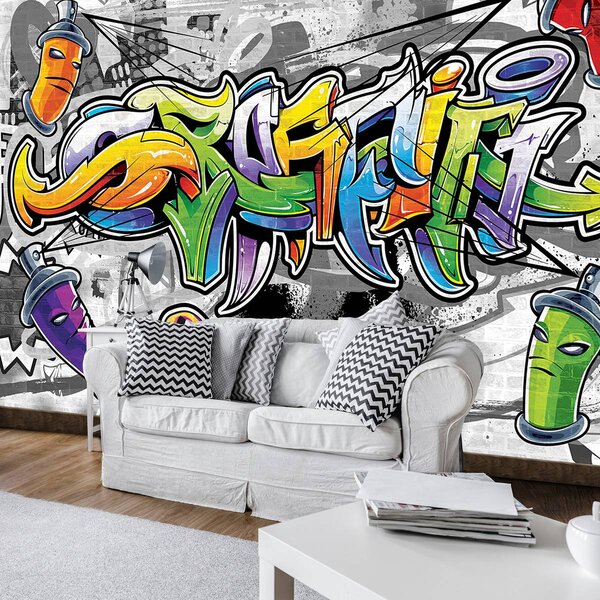 Fototapet - Graffiti colorat (254x184 cm)