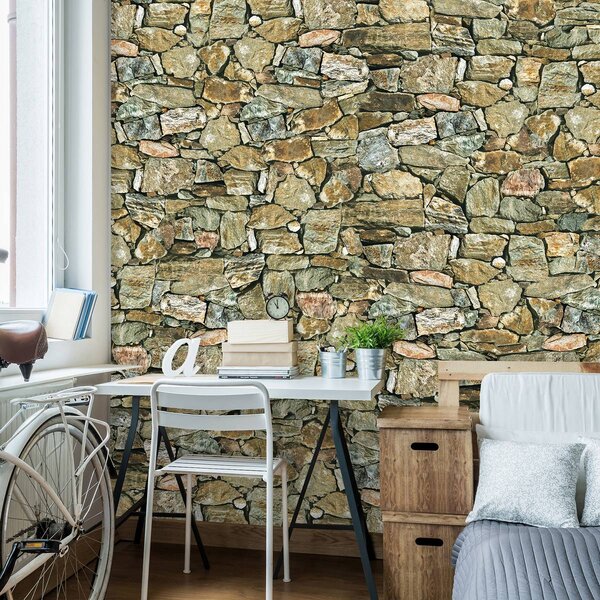 Fototapet - Stone Wall Rock (152,5x104 cm)