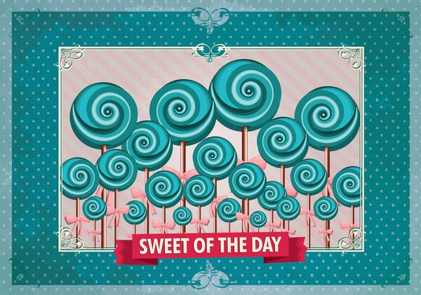 Fototapet - Sweet Pin Up Lollies (152,5x104 cm)