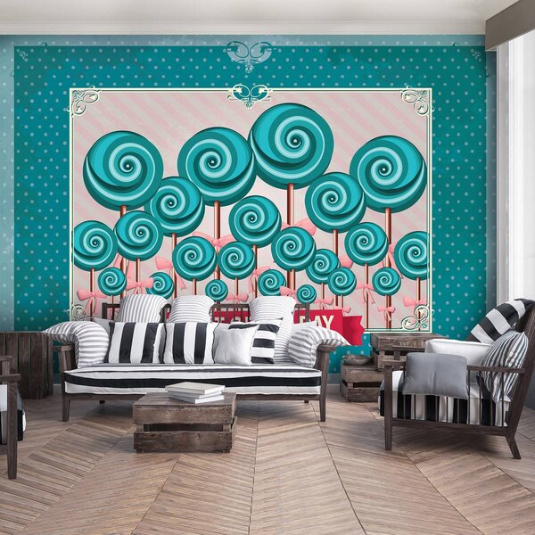 Fototapet - Sweet Pin Up Lollies (152,5x104 cm)