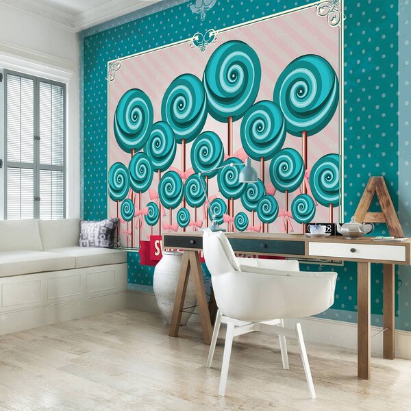 Fototapet - Sweet Pin Up Lollies (152,5x104 cm)