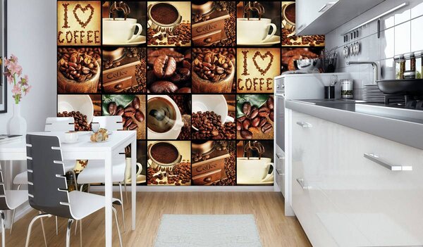 Fototapet - I Love Coffee - colaj (152,5x104 cm)