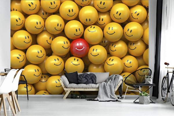 Fototapet - emoticoane vesele (152,5x104 cm)
