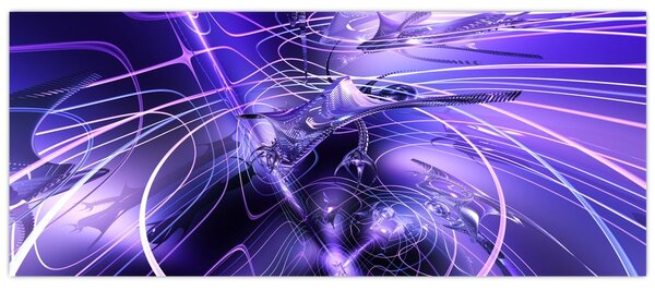 Tablou abstracție tehnică (120x50 cm)