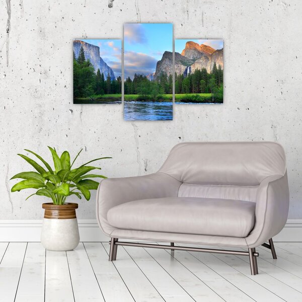 Tablou cu peisaj montan sălbatic (90x60 cm)