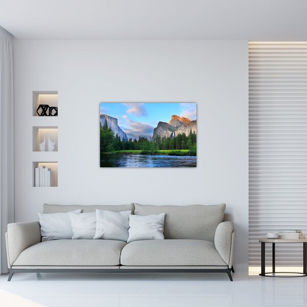 Tablou cu peisaj montan sălbatic (90x60 cm)