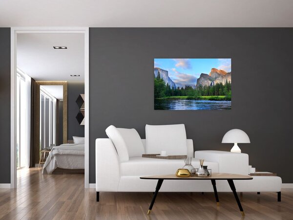 Tablou cu peisaj montan sălbatic (90x60 cm)