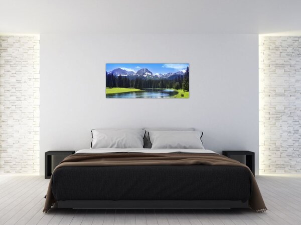 Tablou - vâfurile montane înzăpezite (120x50 cm)