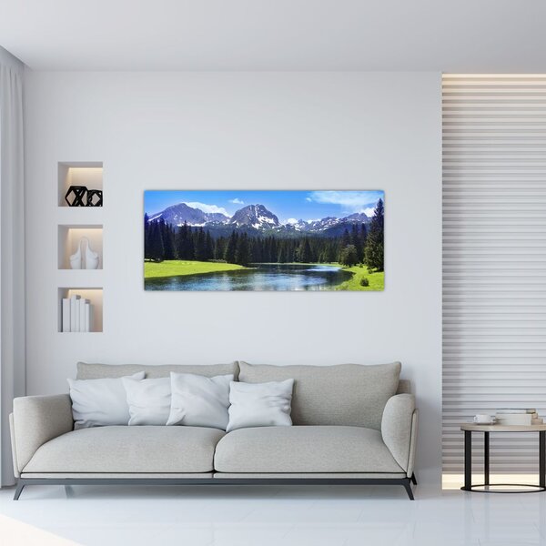 Tablou - vâfurile montane înzăpezite (120x50 cm)