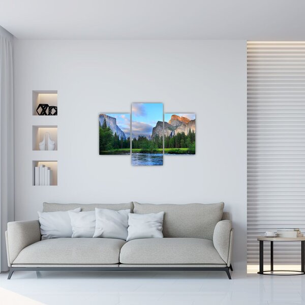 Tablou cu peisaj montan sălbatic (90x60 cm)