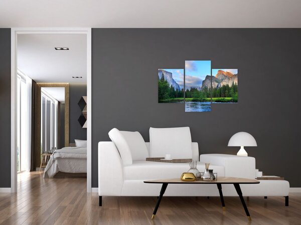 Tablou cu peisaj montan sălbatic (90x60 cm)