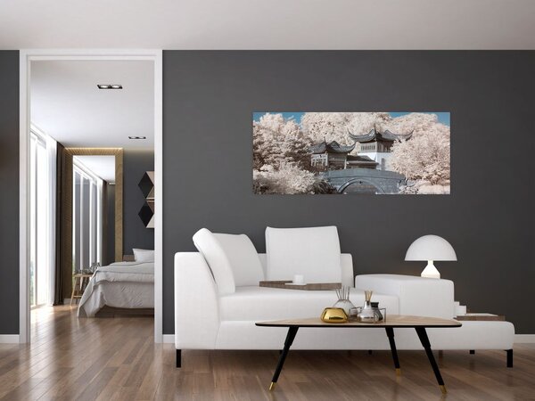 Tablou - pomi înfloriți în Asia (120x50 cm)