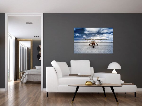 Tablou cu aeroplan cu motor (90x60 cm)