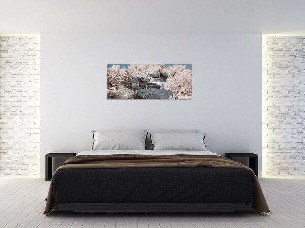 Tablou - pomi înfloriți în Asia (120x50 cm)