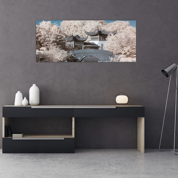 Tablou - pomi înfloriți în Asia (120x50 cm)